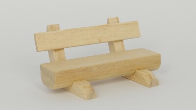 Krippenzubehör - Holzbank roh 10cm