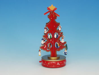 Spieluhrenwelt - Weihnachtsbaum 4er rot 330mm 16098