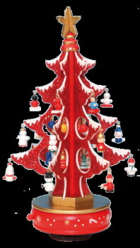 Weihnachtsbaum 6er rot mit Glitter 52099 - OFFEN!