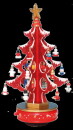 Spieluhrenwelt - Weihnachtsbaum 6er rot mit Glitter 52099