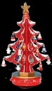 Weihnachtsbaum 6er rot mit Glitter 52099 - OFFEN!