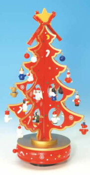 Spieluhrenwelt - Weihnachstbaum 4er rot 330mm 16115