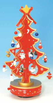 Weihnachstbaum 4er rot 33cm 16115 - OFFEN!