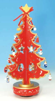 Spieluhrenwelt - Weihnachtsbaum 4er rot 380mm 16117