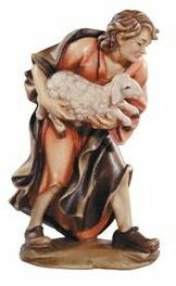 Rainell 9cm color - Hirt mit Lamm im Arm -025 - OFFEN!