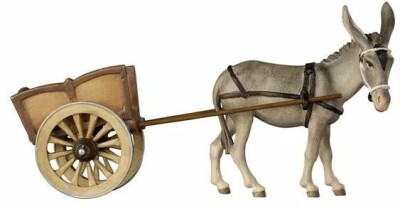 Rainell 9cm color - Esel mit Karren im Set -187