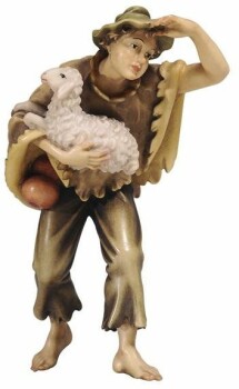 Kostner 9,5cm color - Junge mit Schaf im Arm -054