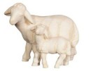 Pema 12cm natur - Schaf mit Lamm stehend -279