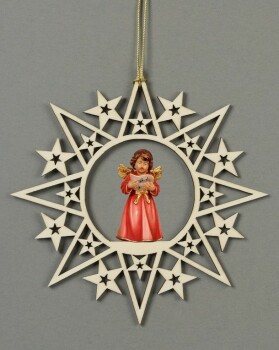 Stern + Glockenengel stehend + Box 15cm color