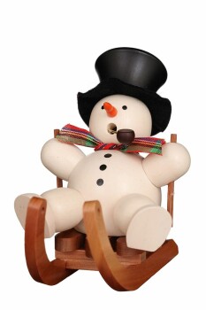RM - Schneemann mit Schlitten 10,5cm 35420