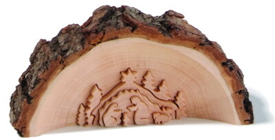WF - Holzbild Krippe konkav 8cm 4444 - AUSLAUFARTIKEL!