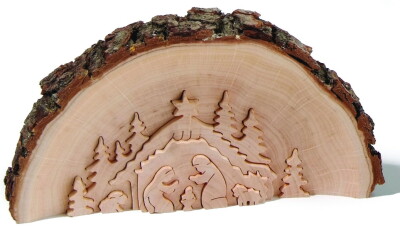 WF - Holzbild Krippe konkav 11cm 4445 - Auslaufartikel!
