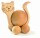 WF - Rolltier Katze mit Buchenkugel 3cm 2105-1