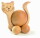 WF - Rolltier Katze mit Buchenkugel 4cm 2106-1