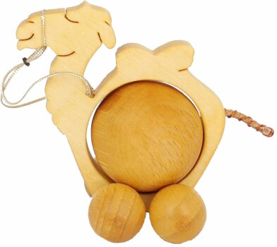 WF - Rolltier Kamel mit Buchenkugel 2cm 2140 - OFFEN!