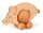 WF - Rolltier Schweinchen mit Buchenkugel 2cm 2152 - Auslaufartikel!