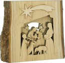 C.H.E. - Krippe 3D in Rinde Hirten 10cm - OFFEN!