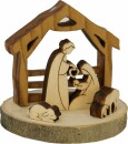 C.H.E. - Krippe klein mit Dach und Schaf 5cm L0107