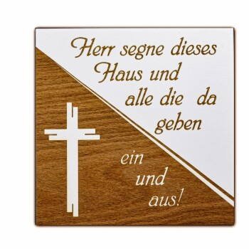 C.H.E. - Haussegen Laserart Kreuz Buche 14cm