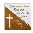 C.H.E. - Haussegen Laserart Kreuz Buche 14cm