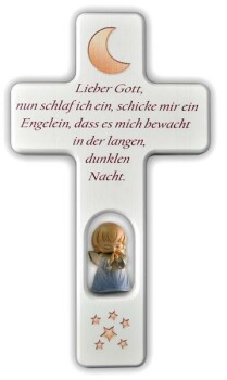 C.H.E. Divers - Kreuz wei&szlig; mit Engel &quot;Lieber Gott&quot; KW503