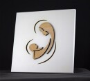 C.H.E. - Madonna mit Kind14x14cm Deko auf weiße...