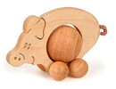 WF - Rolltier Schweinchen mit Buchenkugel 4cm 2154