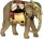 Kostner 9,5cm color - Elefant mit Gep&auml;ck im Set