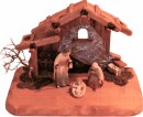 Krippenset Familienstal mitl Licht-Figuren 12cm
