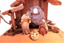 Krippenset Familienstal mitl Licht-Figuren 12cm