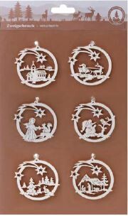 WF - Anhänger Set mini Kreis Sterne 6-teilig 9779