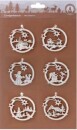 WF - Anhänger Set mini Kreis Sterne 6-teilig 9779