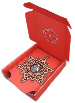 C.H.E. Divers - Box Weihnachtskugel hellblau im Stern 14/3cm