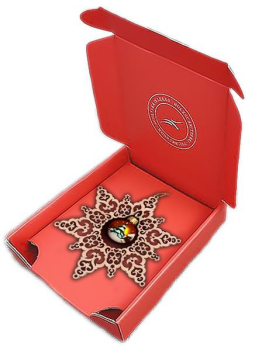 C.H.E. - Box Weihnachtskugel grün im Stern 14cm