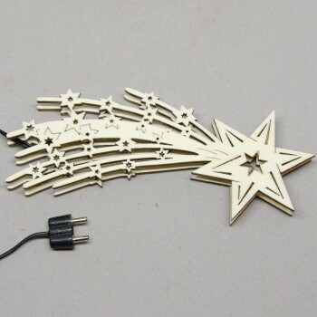 Kometstern Sternenschweirf gelasert, doppelt mit Diode