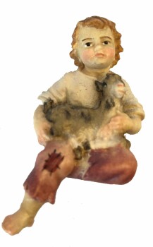 Kostner 9,5cm color - Bub sitzend mit Ziege