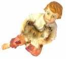 Kostner 12cm color - Bub sitzend mit Ziege