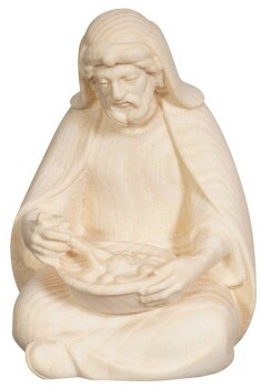 Pema 9cm natur - Hirt sitzend, essend -043