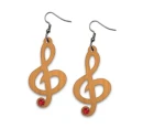 SD - Ohrringe Musiknoten - natur 3,5cm